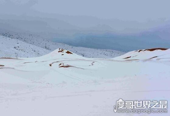 撒哈拉沙漠下雪了，世界上最热沙漠下了1米厚大雪