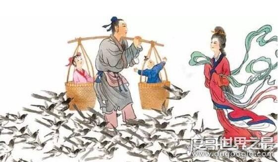 关于牛郎织女的故事简介，一段话讲述浪漫的神话爱情故事