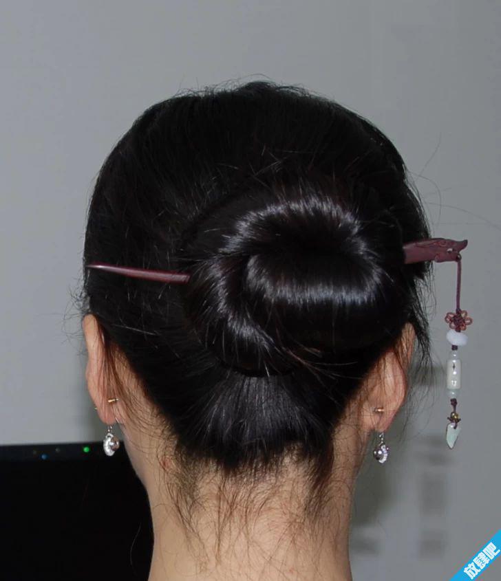 用簪子盘发图解