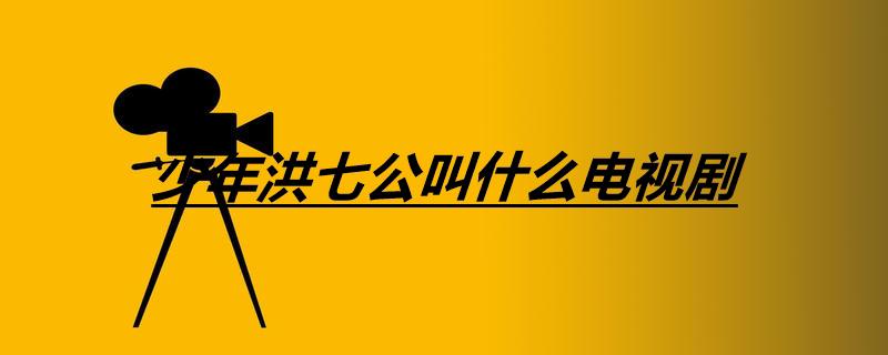 少年洪七公叫什么电视剧