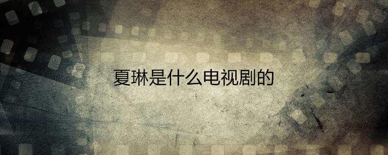 夏琳是什么电视剧的