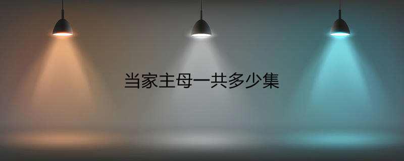 当家主母一共多少集