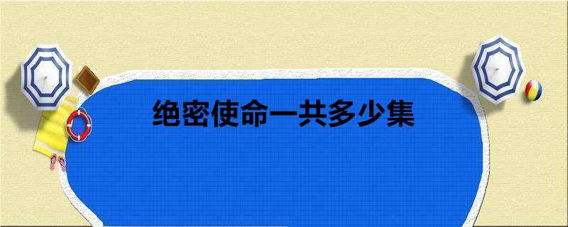 绝密使命一共多少集