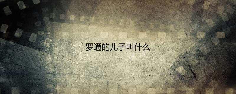 罗通的儿子叫什么