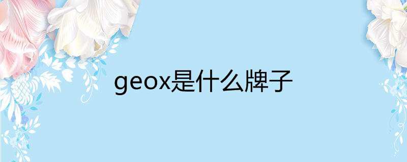 geox是什么牌子