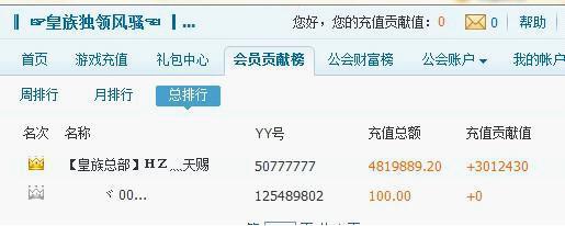 YY皇族天赐vs宝哥事件 皇族天赐yy充值百万截图