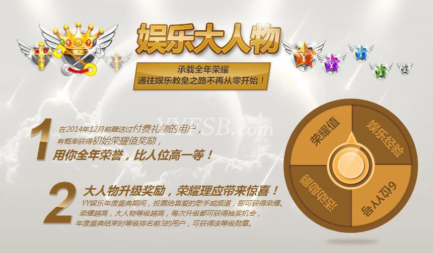 专题：2014YY娱乐年度盛典比赛时间、奖项、评选规则