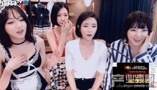 韩国女主播组团直播夹大腿