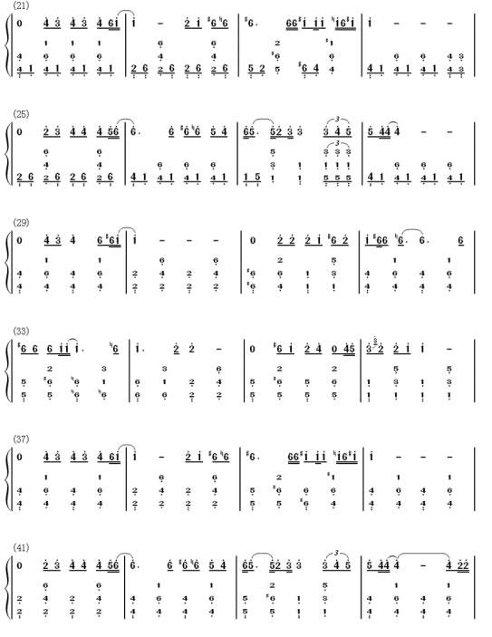 钢琴谱简谱流行歌曲集合