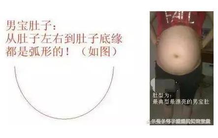 怀男孩的孕妇肚子图：怀男宝孕妈肚形图