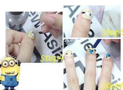 短指甲美甲教程：适合短指甲的美甲图案糖果色美甲