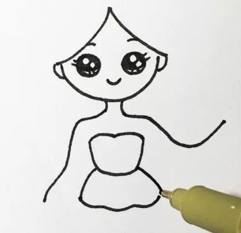 一步一步教画小公主 简单的小公主画一个美丽的公主