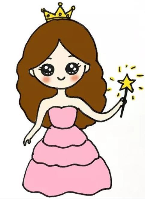 一步一步教画小公主 简单的小公主画一个美丽的公主