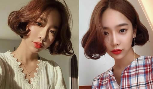 时尚发型2019短发流行图片：2019春季甜美减龄短发型