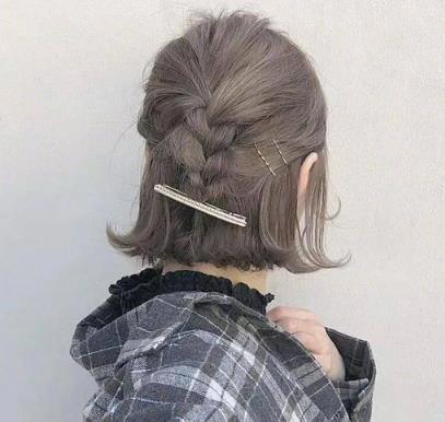 女小童短发发型编发，6岁儿童简单好看的扎发图片