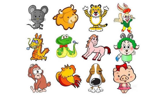 十二生肖排序表图2022 鼠/牛/虎/兔/龙/蛇/马/羊/猴/鸡/狗/猪