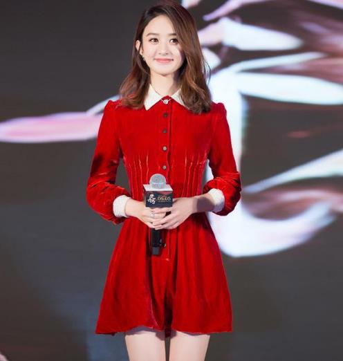 赵丽颖明星同款打底裙搭配：个性时尚又显甜美（图）