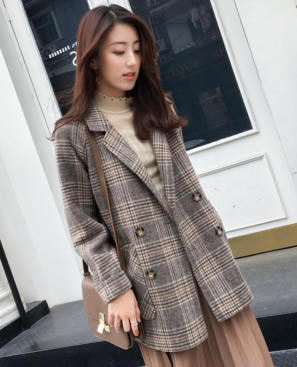 呢子大衣搭配技巧2019：穿毛呢大衣简约大气名媛风