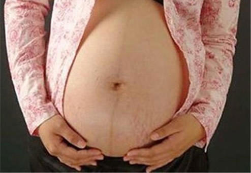 宝妈分享已生男孩孕晚期肚型图片